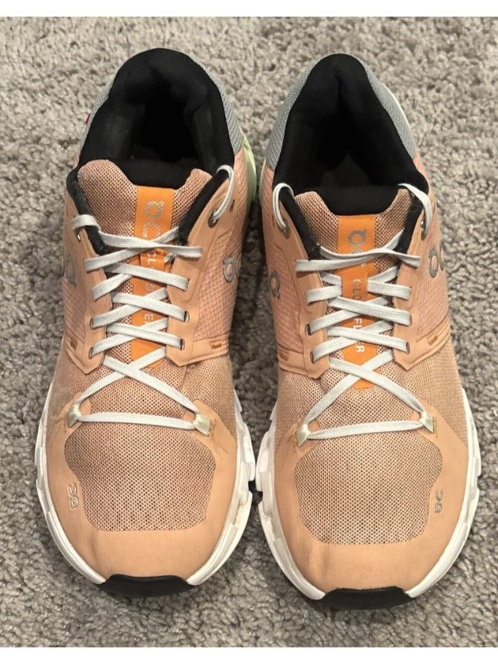 ON Cloudflyer 4 Running Sneakers Shoes Peach / Aloe / White Women's Size 9.5 - Picture 5 of 8